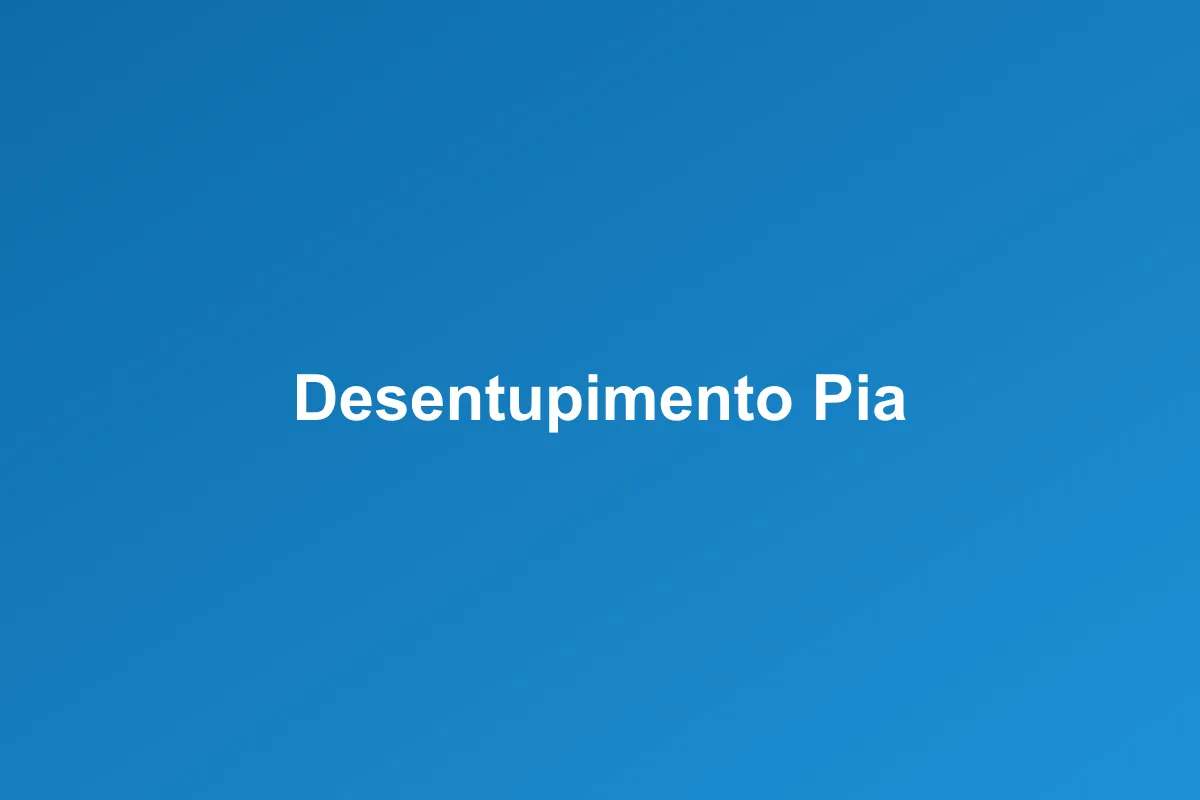 Desentupimento de pia em Alvorada